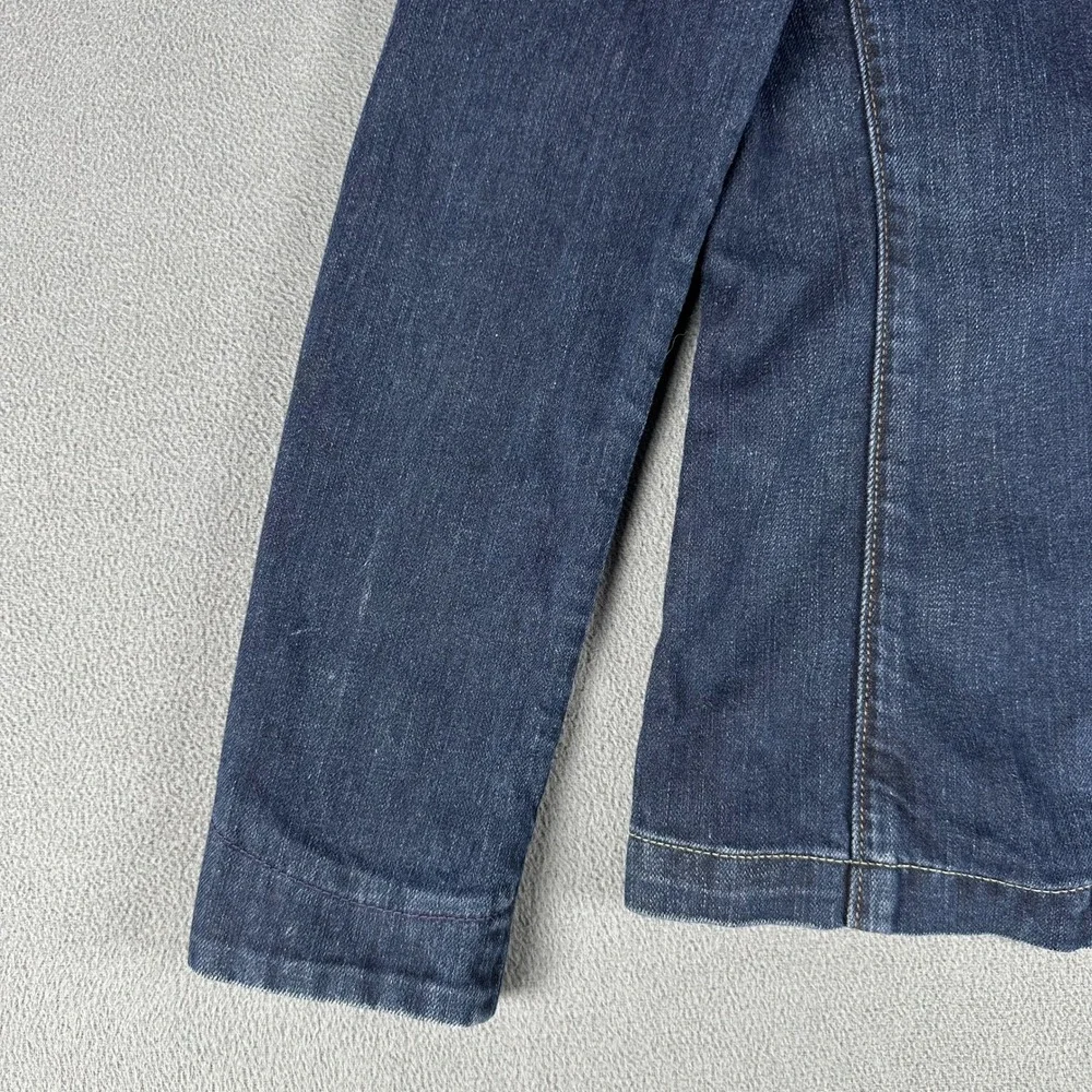 Levis Blazer Jacket Medium Blue Denim Sample Limited Edition Star Button Vintage